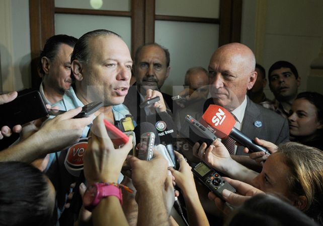 El encuentro entre el gobernador Antonio Bonfatti y el secretario de Seguridad de la Nación