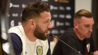 Jorge Broun y Franco Armani compartieron la última conferencia del año, en la previa de Central-River.