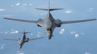 Bombarderos estratégicos B-1 como los que podrían participar de las operaciones en Medio Oriente.&nbsp;