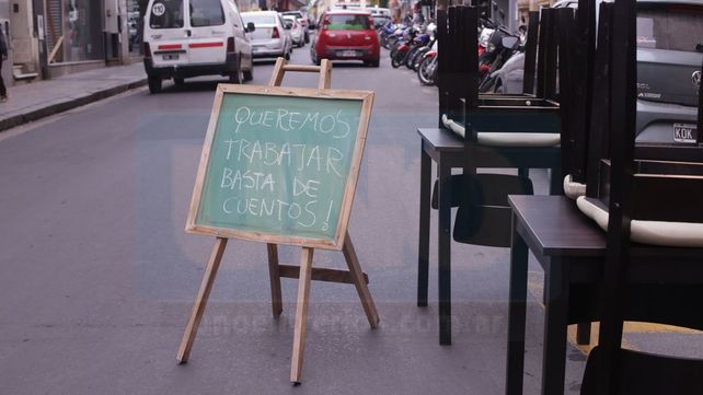 Protesta de gastronómicos y hoteleros en Paraná&nbsp;
