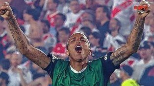 Deyverson festejando el paso a la final ante River.