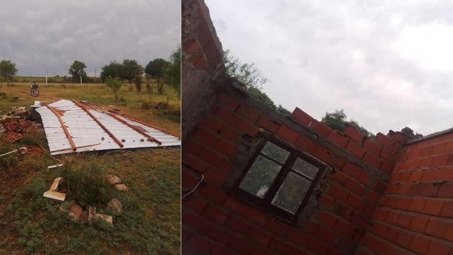 La tormenta causó caída de árboles y voladura de techos