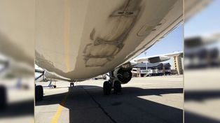 Un avión de Aerolíneas Argentinas rozó la pista con la parte trasera de su fuselaje en Bariloche