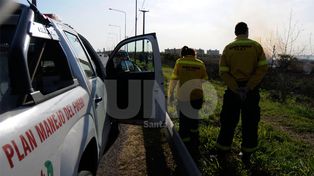 Controlaron una importante quema de pastizales a la vera de la ruta 168