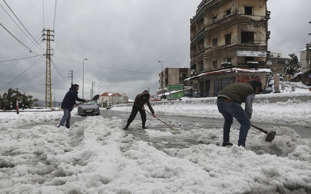La nieve cubrió partes de Líbano