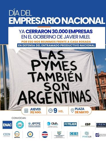 Durante la gestión Milei cerraron 31.268 pymes y cayeron 181.542 empleos