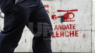 Aparecieron pintadas contra Lerche en varios puntos de la ciudad