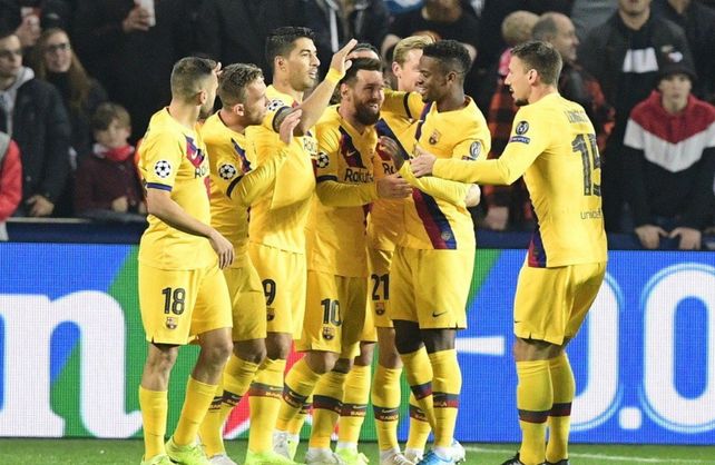 Messi encabezó la victoria de Barcelona ante Slavia Praga