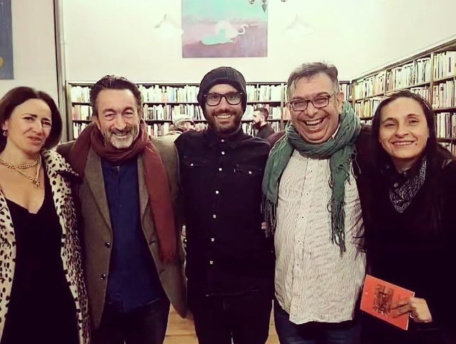 Poetas y amigos. Alzugaray, Raffo, Roffler, Cutró y Méndez Bujonok.