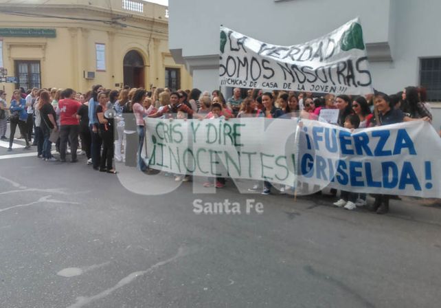 En el juzgado. El lunes pasado se realizó la primera manifestación.