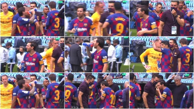 Gran polémica: Messi ignoró al asistente de Quique Setién