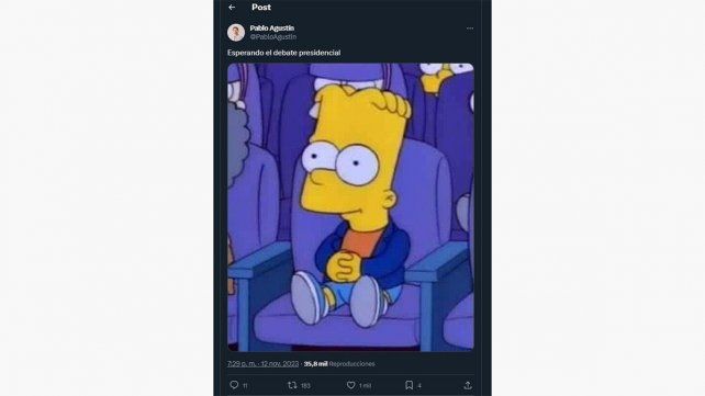 Miles de usuarios llenaron de memes relacionados con la expectativa y el desempeño de Sergio Massa y Javier Milei en el tercer debate presidencial