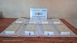 Mas de ocho kilos de cocaína fueron secuestrados en un operativo de Gendarmería en el puesto ubicado en Recreo.