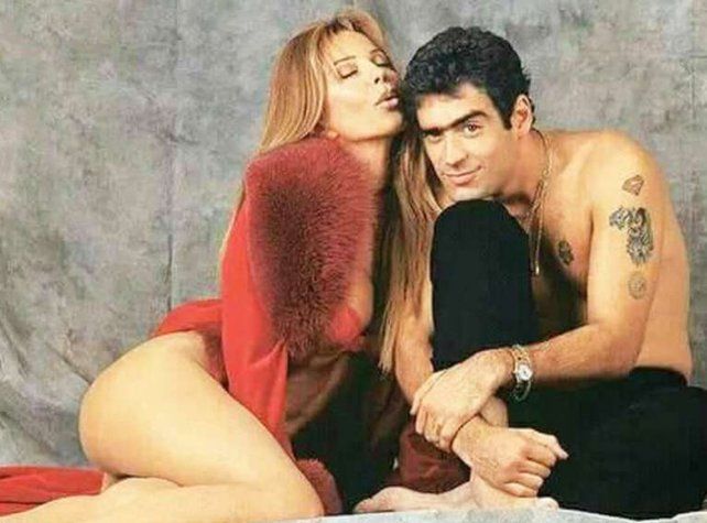 Una de las imágenes de Graciela Alfano y el Potro Rodrigo en la producción de fotos.