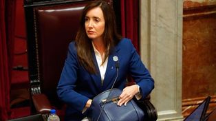 La vicepresidenta Victoria Villarruel, centro de la polémica por el aumento de las dietas de los senadores.