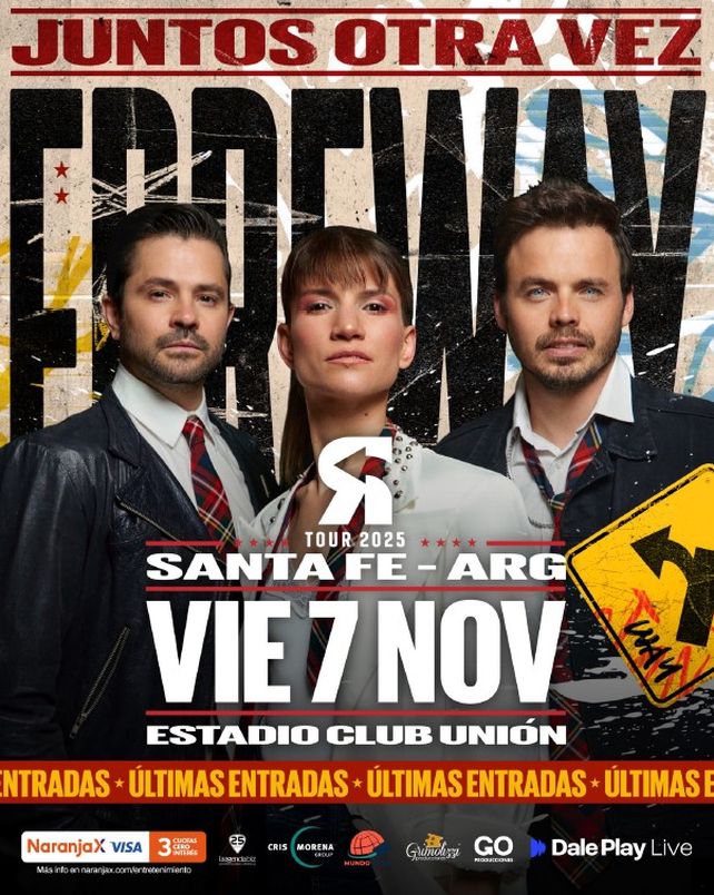 Furor por ERREWAY: se avecina un show imperdible el 7 de noviembre en Santa Fe