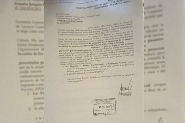 El petitorio entreado y dirigido al presidente de la Comisión de Asuntos Constitucionales y Legislación General.
