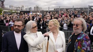 Agnetha Faltskog, Benny Andersson, Bjorn Ulvaeus y Anni-Frid Lyngstad, las estrellas de la presentación de ABBA Voyage en Londres.&nbsp;