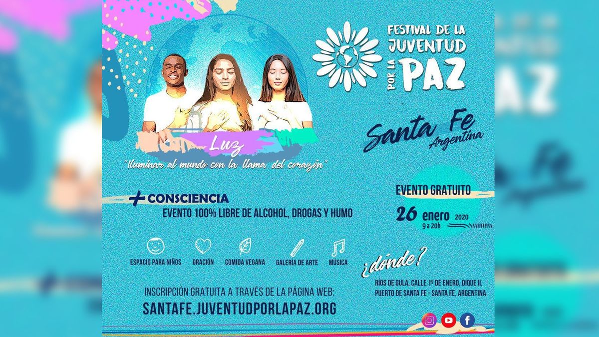 El Festival de la Juventud por la Paz llega a Santa Fe