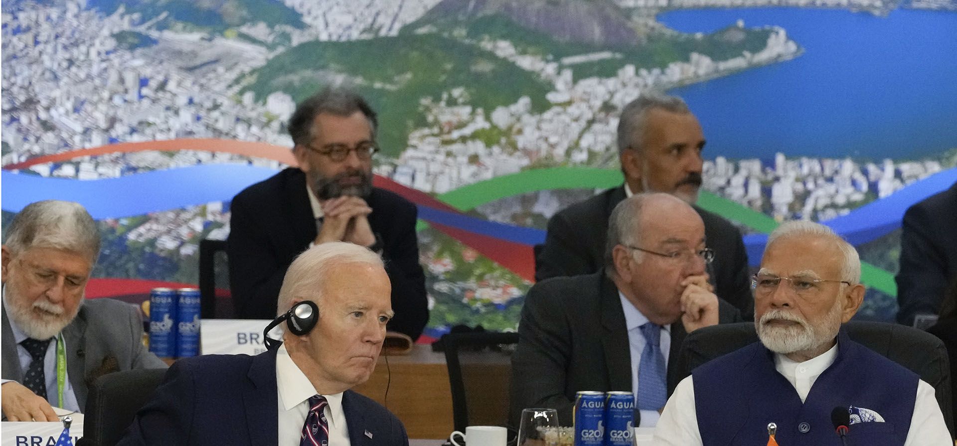 El presidente de Estados Unidos, Joe Biden, y el primer ministro de India, Narendra Modi, asisten a la reunión de líderes de la Cumbre del G20 en Río de Janeiro, el martes 19 de noviembre de 2024. (Foto AP/Eraldo Peres) El presidente de Estados Unidos, Joe Biden, y el primer ministro de India, Narendra Modi, asisten a la reunión de líderes de la Cumbre del G20 en Río de Janeiro, el martes 19 de noviembre de 2024. (Foto AP/Eraldo Peres)