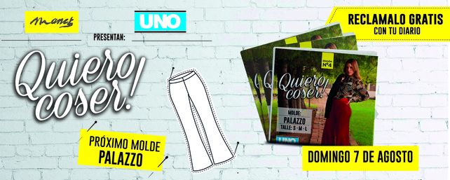 Pedí este domingo gratis con el UNO la colección Quiero Coser