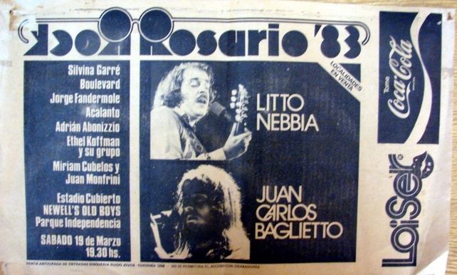 Aquel afiche de Rosario Rock 83