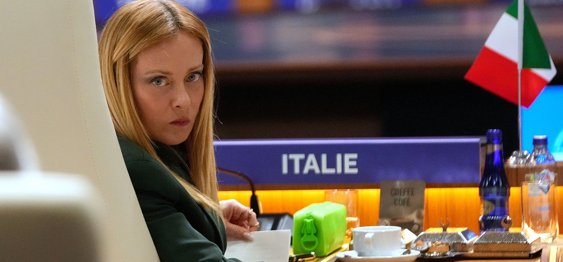 La primera ministra italiana, Giorgia Meloni, es retratada durante una mesa redonda del Consejo del Atlántico Norte en el marco de la cumbre de la OTAN en Ankara, Turquía, el miércoles 8 de julio de 2026. (Foto AP/Hussein Malla) La primera ministra italiana, Giorgia Meloni, es retratada durante una mesa redonda del Consejo del Atlántico Norte en el marco de la cumbre de la OTAN en Ankara, Turquía, el miércoles 8 de julio de 2026. (Foto AP/Hussein Malla)