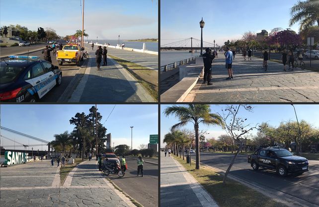Con una costanera muy vigilada, no hubo festejos por el Día de la Primavera en Santa Fe