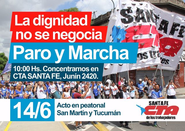 Sin clases: los docentes públicos santafesinos se suman al paro del jueves
