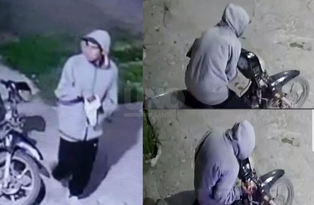 Secuencia del robo a la motocicleta