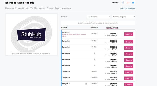 Alerta por reventa engañosa de entradas de recitales en Rosario
