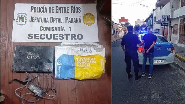 Paraná: entró por el balcón y robó una notebook