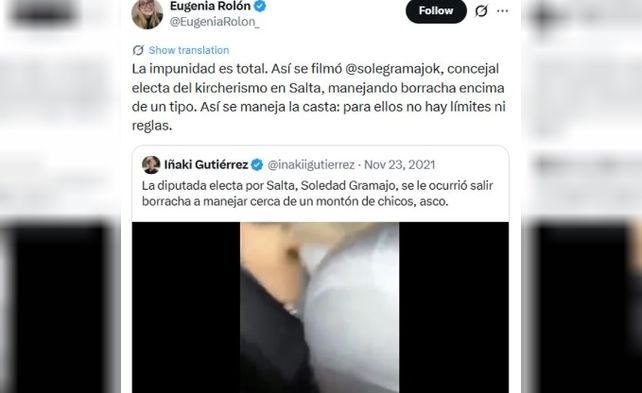 Influencer libertaria chocó borracha en Mar de Ajó
