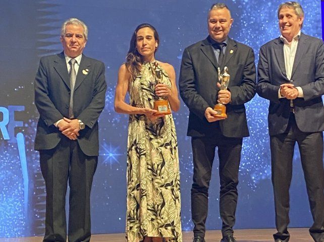 Messi y la atleta Belén Casetta compartieron el Olimpia de Oro