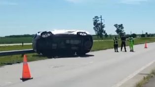 Un hombre de 52 años falleció tras volcar en la autopista a Córdoba