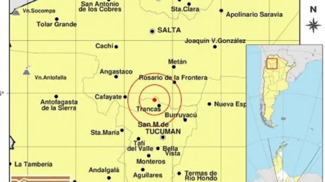 Un temblor de magnitud 5 sacudió la madrugada de Tucumán y despertó a los vecinos