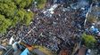 La militancia realizó un banderazo en parque Lezama para exigir la liberación de Cristina