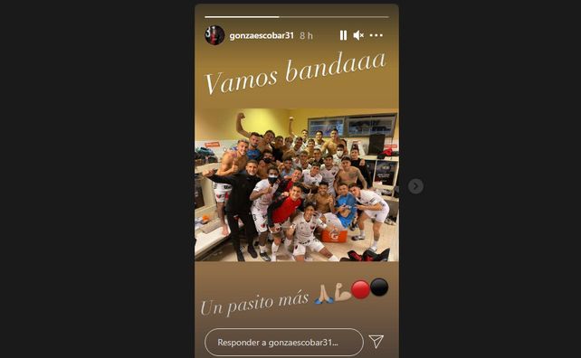 El festejo íntimo de los jugadores de Colón en San Juan