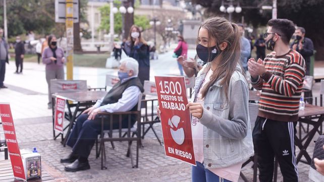 Protesta de gastronómicos y hoteleros en Paraná&nbsp;