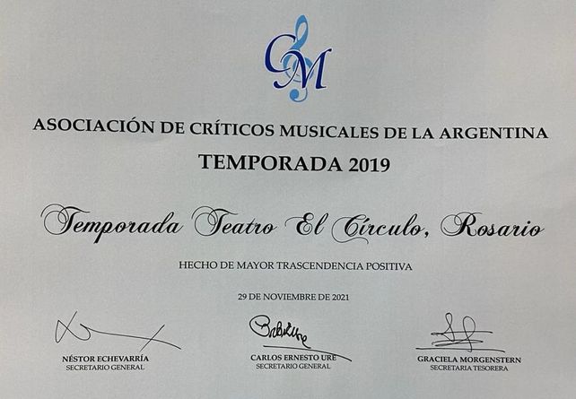 El teatro El Círculo fue distinguido por su programación