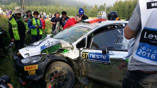 El video del terrible accidente que sufrió un piloto italiano en el Rally de Finlandia