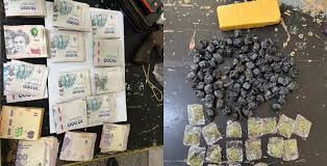 Parte de lo secuestrado en Solís y las vías
