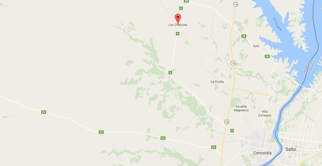 Los Charrúas se encuentra al norte de Concordia.&nbsp;