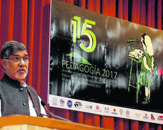 Realidad. Kailash Satyarthi ofreció en el Palacio de Convenciones de La Habana un crudo informe de situación.