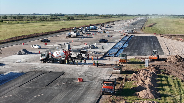 Aeropuerto de Rosario avanza en su nueva pista
