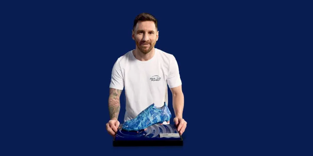 Un botín izquierdo de Messi con 100% de material reciclado da envión a una fundación local