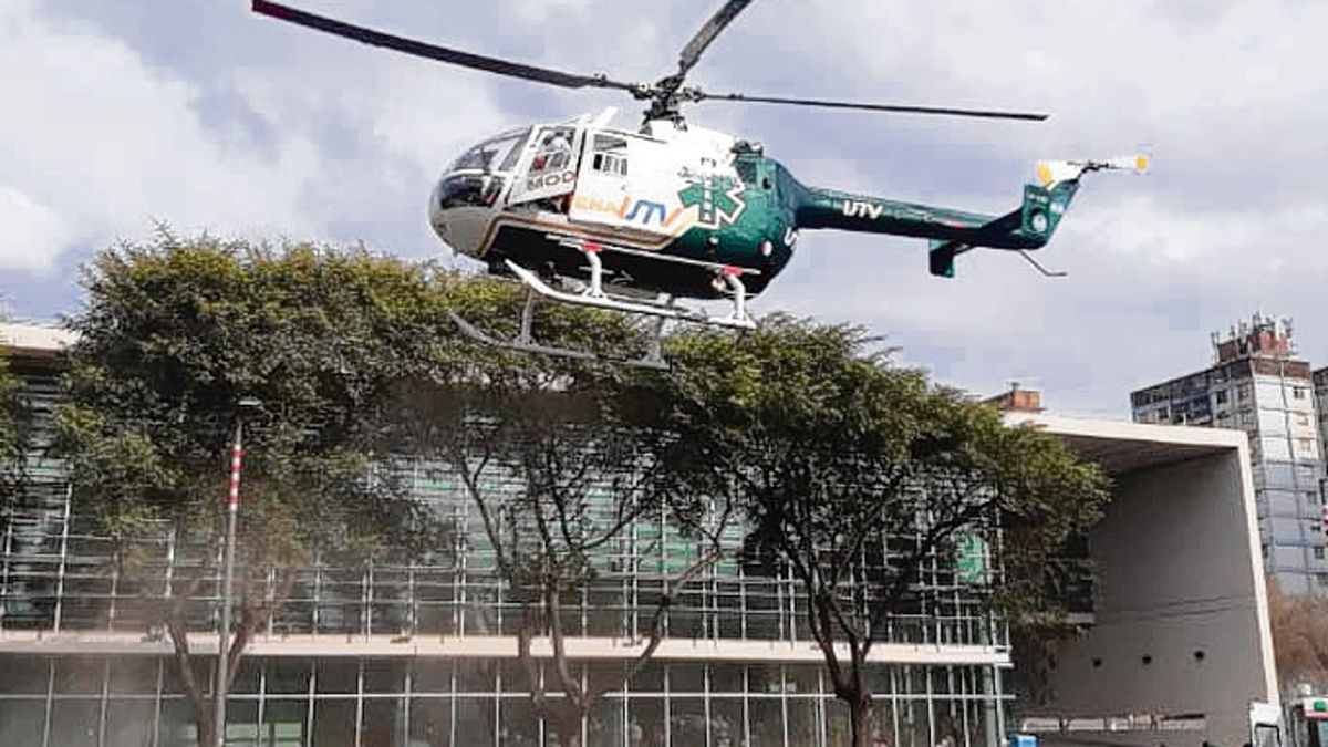 Una mujer herida grave en un choque debió ser rescatada en helicóptero