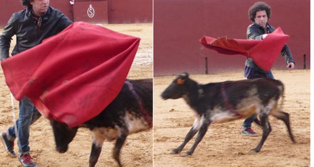 Andr&eacute;s Calamaro jug&oacute; a ser torero y salv&oacute; una vaca del matadero
