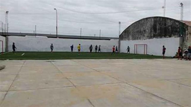 El lugar. La cancha de fútbol 5 donde se accidentó Federico Pereyra