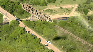 La zona donde se realizan rastrillajes para dar con las partes faltantes del cuerpo de Martín Palacios.
